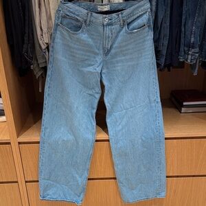Abercrombie & Fitch Light Blue Wide Leg Jeans